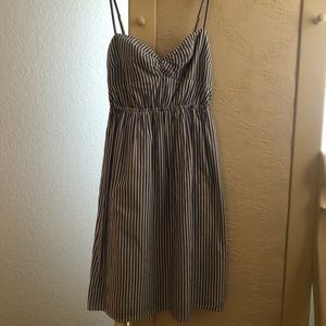 J. Crew blue and white striped dress